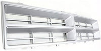 Front Grille Insert Silver Plastic Direct Replacement Compatible With 1986-1990 Dodge Full Size Pickup CH1200107 4249803