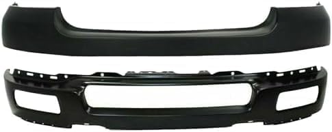 Front Bumper Steel + Upper Cover Primed Direct Replacement Compatible With 2004-2006 Ford F-150 FO1002391 FO1000561 4L3Z17D957DA 4L3Z17757FA