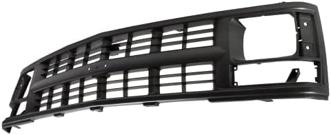 Front Grille Painted Silver Gray Shell And Cross Bar Insert Direct Replacement Compatible With 1994-2000 GMC C/K Series / 1994-1999 Suburban GM1200358 15709236