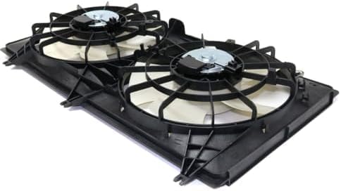 Front Radiator Dual Fan Assembly Plastic Direct Replacement Compatible with 2012-2015 Chevrolet Camaro GM3115245 22762592-PFM