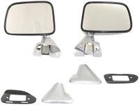 AUTOS PARTS PLUS Set Of 2 Front Mirror Manual Adjust Folding Non-Heated Chrome Right & Left Side Direct Replacement Compatible With 1987-1988 Toyota Pickup / 1987-1989 4Runner TO1320108 TO1321108