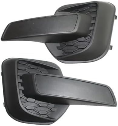 Set Of 2 Front Fog Light Cover Textured Plastic Left Driver & Right Passenger Side Direct Replacement Compatible With 2010-2015 Chevrolet Equinox GM1039128 GM1038128 25798750 25798751