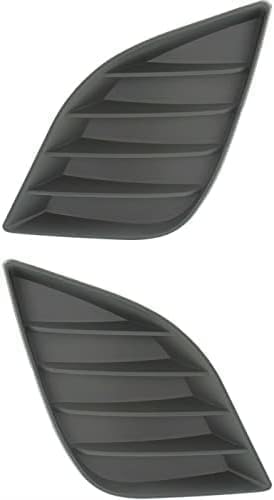 Set Of 2 Front Fog Light Cover Textured Plastic Left Driver & Right Passenger Side Direct Replacement Compatible With 2014-2016 Toyota Corolla TO1039170 TO1038170