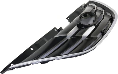 Front Grille Primed Shell And Insert With Chrome Molding Direct Replacement Compatible With 2011-2013 Hyundai Sonata HY1200162 863503S000-PFM