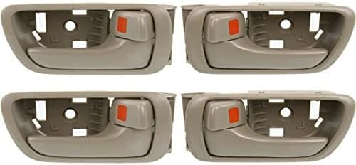 Set of 4 Front Or Rear Interior Door Handle Without Door Lock Hole Left Driver & Right Passenger Side Direct Replacement Compatible with 2002-2006 Toyota Camry IDH010068 IDH010067