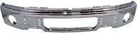 Front Bumper Face Bar Chrome With Fog Light Holes Direct Replacement Compatible With 2009-2014 Ford F-150 FO1002411 9L3Z17757B
