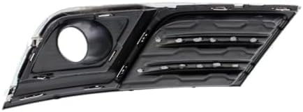 Set Of 2 Front Fog Light Moldings Textured Plastic With Chrome Trim Left Driver & Right Passenger Side Direct Replacement Compatible With 2013-2017 Chevrolet Traverse