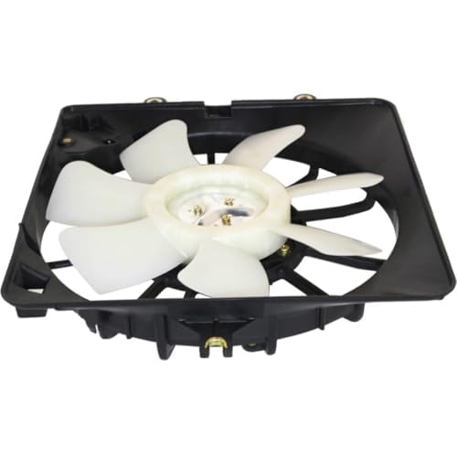 Front A/C Condenser Single Fan Assembly Direct Replacement Compatible with 2007-2008 Honda Fit HO3120100 38611PWAJ01 38615RMEA01 38616PWAJ01