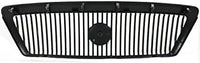 Front Grille Primed Shell and Insert Plastic Direct Replacement Compatible With 2003-2004 Mercury Marauder FO1200409 4W3Z8200AAA