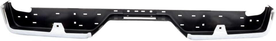 Rear Bumper Face Bar Only Chrome Steel Direct Replacement Compatible With 2007-2015 Nissan Titan NI1102150 850309FM0D