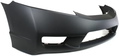 Front Bumper Cover + Grille Primed Shell and Insert Plastic Direct Replacement Compatible With 2009-2011 Honda Civic HO1000266 HO1200198 04711SNAA90ZZ 71121SNAA50