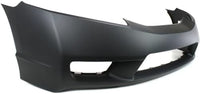 Front Bumper Cover + Grille Primed Shell and Insert Plastic Direct Replacement Compatible With 2009-2011 Honda Civic HO1000266 HO1200198 04711SNAA90ZZ 71121SNAA50