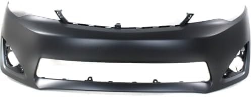 Front Bumper Cover Primed + Grille Textured Direct Replacement Compatible With 2012-2014 Toyota Camry TO1000378 TO1036128 5211906974 5311206200