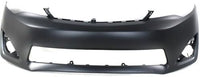 Front Bumper Cover Primed + Grille Textured Direct Replacement Compatible With 2012-2014 Toyota Camry TO1000378 TO1036128 5211906974 5311206200