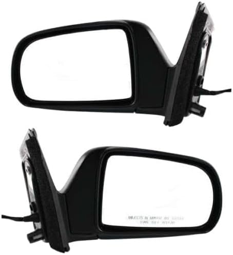 Set Of 2 Front Power Mirror Manual Fold Non-Heated Primed Right Passenger & Left Driver Side Direct Replacement Compatible With 1998-2003 Toyota Sienna TO1320128 TO1321128 8794008040