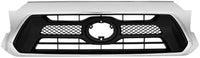 Front Grille Assembly Chrome Shell With Primed Insert Plastic Direct Replacement Compatible With 2012-2015 Toyota Tacoma TO1200351 5310004491