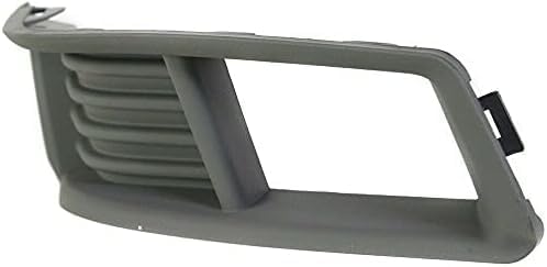 Set Of 2 Front Fog Light Molding Primed Plastic Left Driver & Right Passenger Side Direct Replacement Compatible With 2008-2013 Cadillac CTS GM1039113 GM1038113 20757038 20757039