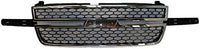 Front Grille Assembly Chrome + Molding Right Passenger and Left Driver Side Direct Replacement Compatible With 2003-2006 Chevrolet Silverado GM1200546 GM1212105 GM1213105 12335956