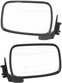 Set Of 2 Front Mirror Manual Folding Non-Heated Chrome Right Passenger & Left Driver Side Direct Replacement Compatible With 1986-1993 Mazda Pickup MA1320110 MA1321110 UE5569180