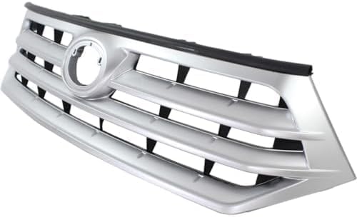 Front Grille Assembly Painted Silver Shell And Insert Direct Replacement Compatible With 2011-2013 Toyota Highlander TO1200346 531010E020