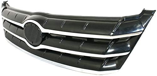 Front Grille Assembly Textured Shell And Insert With Chrome Molding Plastic Direct Replacement Compatible With 2005-2007 Toyota Avalon TO1200287 53101AC030C0
