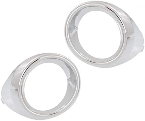 Set Of 2 Front Fog Light Molding Chrome Right Passenger & Left Driver Side Direct Replacement Compatible With 2013-2015 Lexus ES300h / ES350 LX1039104 LX1038104 8148133040 8148233050