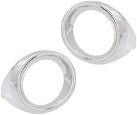 Set Of 2 Front Fog Light Molding Chrome Right Passenger & Left Driver Side Direct Replacement Compatible With 2013-2015 Lexus ES300h / ES350 LX1039104 LX1038104 8148133040 8148233050