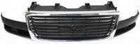 Front Grille Chrome Shell/Painted Black Insert Direct Replacement Compatible With 2003-2023 GMC Savana 1500 2500 3500 GM1200532 84689071
