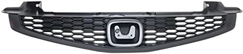 Front Grille Assembly Primed Shell And Insert Direct Replacement Compatible With 2012-2013 Honda Civic HO1200209 71121TS8A01