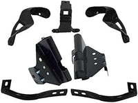 Front Bumper Chrome Steel + Upper Cover + Lower Valance + Brackets Set Left & Right Side Direct Replacement Compatible With Chevrolet Silverado 1500 1999-2002 / Tahoe 2000-2006