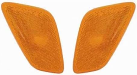 Front Bumper End Caps + Signal & Side Marker Lamp Direct Replacement Compatible With Jeep Wrangler 2001-2006 CH2520141 CH2521141 CH2550120 CH2551120 CH1005128 CH1004128 55156489AB