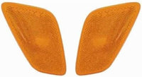 Front Bumper End Caps + Signal & Side Marker Lamp Direct Replacement Compatible With Jeep Wrangler 2001-2006 CH2520141 CH2521141 CH2550120 CH2551120 CH1005128 CH1004128 55156489AB