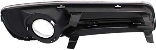 Set Of 2 Front Fog Light Molding Primed With Chrome Trim Left Driver & Right Passenger Side Direct Replacement Compatible With 2011-2014 Chrysler 300 CH1038126 CH1039126 68127946AB