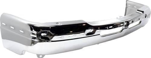 Front Bumper Chrome Steel + Lower Valance Air Deflector + Fog Lamps Left & Right Side Direct Replacement Compatible With 2003-2006 Chevrolet Avalanche / 2003-2004 Silverado 1500 2500