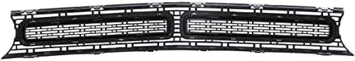 Front Grille Textured Shell And Insert With Chrome Molding Direct Replacement Compatible With 2015-2022 Dodge Challenger CH1200389 68259754AD