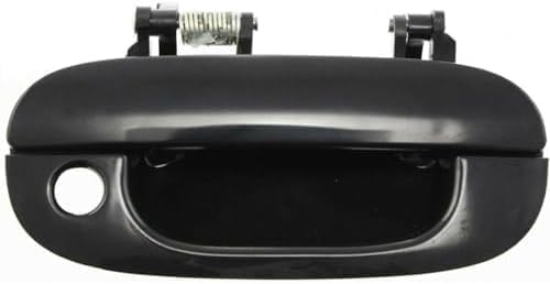 Set of 2 Front Exterior Door Handle Smooth Black with Keyhole Right & Left Side Direct Replacement Compatible with 1994-2001 Dodge Ram 1500/1994-2002 2500 3500 55275022-PFM