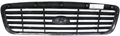 Front Grille Painted Black Shall And Insert Direct Replacement Compatible With 1999-2000 Ford Crown Victoria FO1200379 XW7Z8200AAA