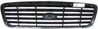 Front Grille Painted Black Shall And Insert Direct Replacement Compatible With 1999-2000 Ford Crown Victoria FO1200379 XW7Z8200AAA