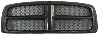 Front Honeycomb Grille Black Paint To Match Direct Replacement Compatible With 2002-2005 Dodge RAM 1500 2500 3500 CH1200331 5GR97DX8AE-PFM