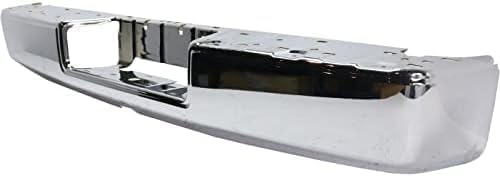 Step Bumper Face Bar Only With Pad Provision Without Mounting Bracket Chrome Steel Direct Replacement Compatible With 2017-2020 Nissan Titan / 2016-2020 XD NI1102165 85030EZ20A