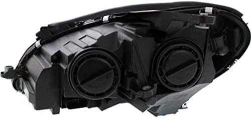 Front Head Light Assembly With Chrome Interior Plastic Right Passenger Side Direct Replacement Compatible With 2012-2014 Mercedes Benz C-Class MB2503187 2048205459