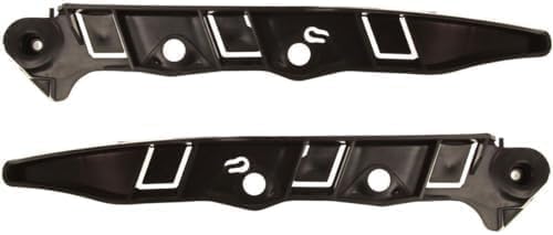 Set Of 2 Front Bumper Support Bracket Plastic Right Passenger & Left Driver Side Direct Replacement Compatible With 2008-2010 BMW 5-Series BM1043102 BM1042102 51117178078 51117178077