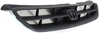 Front Grille Primed Shell And Insert Plastic Direct Replacement Compatible With 1998-2000 Honda Accord HO1200140 75101S82A01