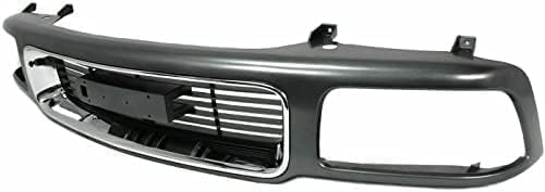 Front Grille Silver Shell And Painted Gray Insert Direct Replacement Compatible With 1994-1997 GMC Sonoma / 1995-1997 Jimmy GM1200355 15647633