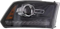 Set Of 2 Front Headlight Assembly With Black Interior Right Passenger & Left Driver Side Direct Replacement Compatible With 2014-2015 Ram 1500 2500 3500 CH2503245 CH2502245 68093220AB