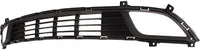 Front Bumper Grille Textured Dark Gray Plastic With Pre-Collision System Direct Replacement Compatible With 2017-2018 Kia Forte KI1036135 86522B0000