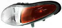Set Of 2 Front Headlights Assembly With Marker Lamp Right Passenger & Left Driver Side Direct Replacement Compatible With 1997-2002 Ford Escort / 1997-1999 Mercury Tracer FO2502137