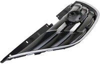 Front Upper & Lower Grille Primed + Hood Molding Chrome + Fog Light Cover Right Passenger & Left Driver Side Direct Replacement Compatible With Hyundai Sonata 2011-2013 HY1036114