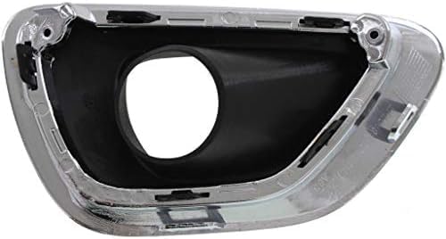 Set Of 2 Front Fog Light Molding Primed With Chrome Trim Left Driver & Right Passenger Side Direct Replacement Compatible With 2014-2016 Jeep Grand Cherokee CH1039147 CH1038147