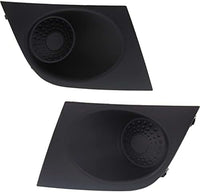 Set Of 2 Front Fog Light Cover Primed Plastic Right Passenger & Left Driver Side Direct Replacement Compatible With 2007-2012 Nissan Versa NI1039111 NI1038111 62256EM30A 62257EM30A